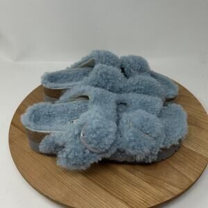 Papillio Birkenstock Sandals Womens 7.5 38 Arizona Big Buckle Shearling Platform